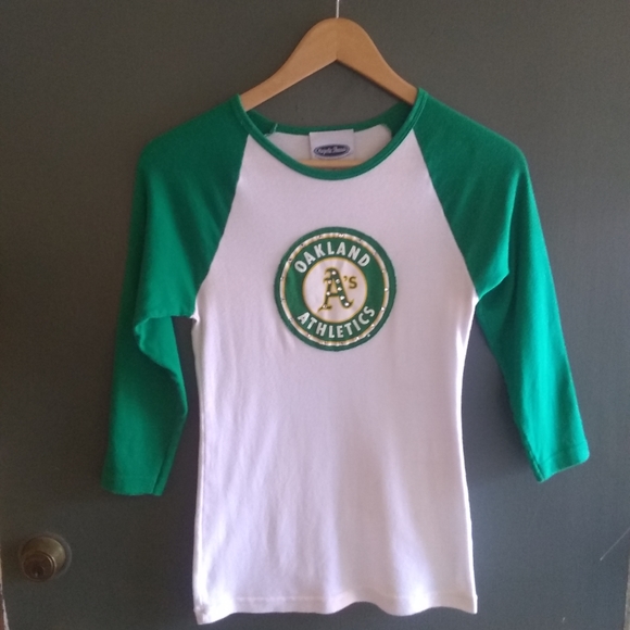 Majestic Threads Tops - Oakland A's Vintage Tee